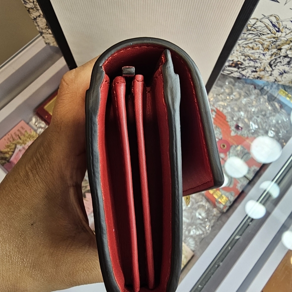 Gucci Sylvie Continental Red Leather Wallet - Picture 7 of 10